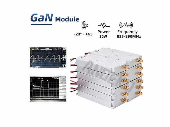 ANOEKO Multi-Band RF Power Amplifier 38-40dB Gain 45dBm | 835-890MHz Industrial Signal Booster with 