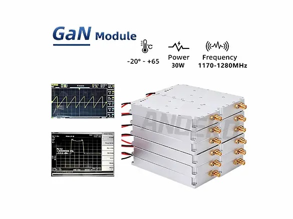 30W GaN 1170-1280MHz Anti-Drone Module | 1.2G FPV UAV RF Signal Defense Amplifier for C-UAS