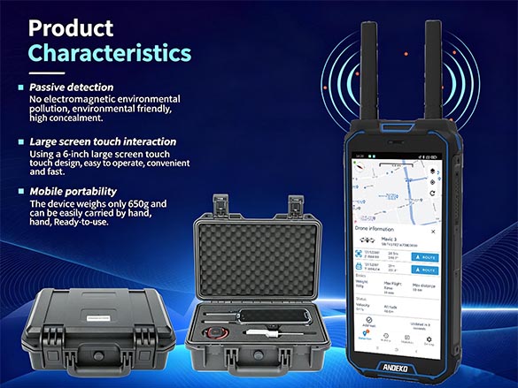 T6 Handheld Drone Detector & Locator | ANOEKO Portable Drone Detector 700+ Models