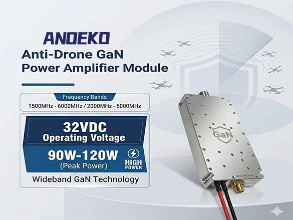 100W High Linearity GaN RF Amplifier Module 2000-6000MHz | Anti UAV FPV Module