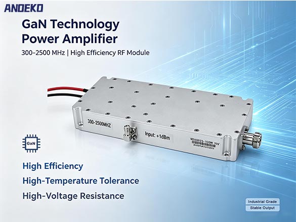 ANOEKO 100W GaN RF Amplifier Module | 300-2500MHz 