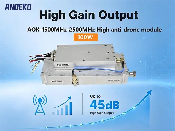 ANOEKO AOK-100W 1500–2500MHz GaN RF Amplifier Module